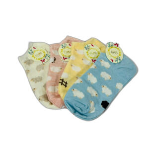 NWT Pretty Pursuations 4 Pack Lamb Sheep No Show Socks Pastel 7-9 Women Farm